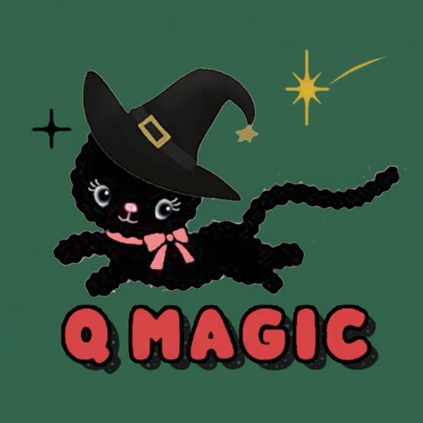 QMAGIC黑猫深绿背景